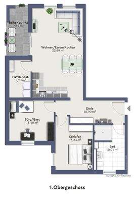 Neubauwohnung mit Weitsicht im Erdgeschoss
