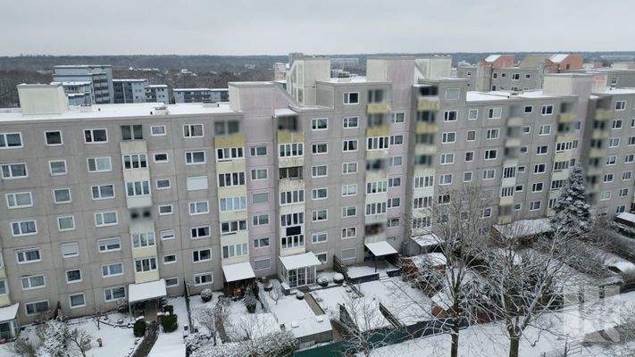 Außenansicht des Wohnblocks.