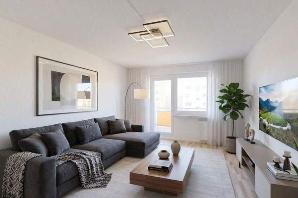 Wohnzimmer- (Einrichtung visualisiert)