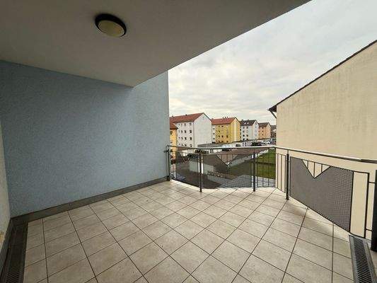 Balkon mit Stadtblick