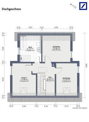 Grundriss Obergeschoss