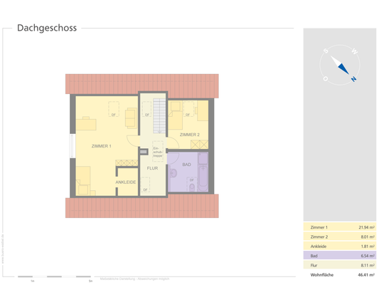 Grundriss Dachgeschoss