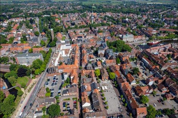 Luftaufnahme Innenstadt Emden