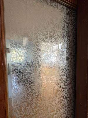 Original Glaselement in Schiebetüre