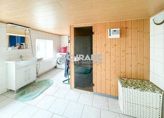 Die Relaxzone &quot;Sauna&quot; im Keller...