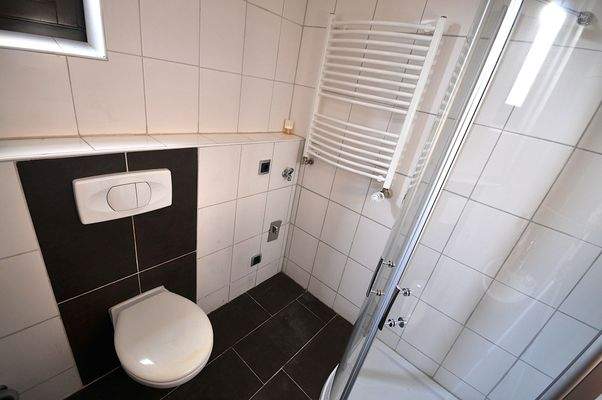 Neuwertiges Bad mit WC im Souterrain