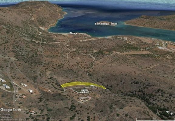 Kreta, Plaka Elounda: Grundstück mit Meerblick zum Verkauf