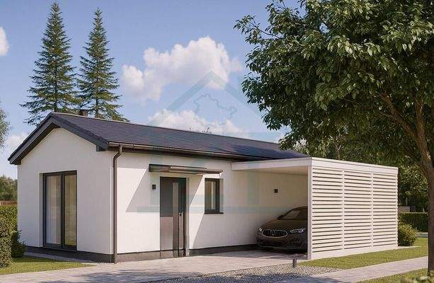Moderne Einfamilienhaus mit Carport
