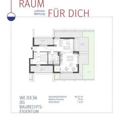 BILLY UP_Wohnungspläne_DG_TOP 03.36 versand