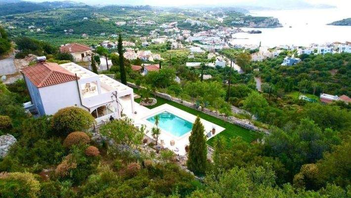Kreta, Almyrida: Villa mit Meerblick und Swimmingpool zu verkaufen