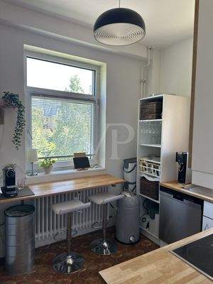 Küche in der Dachgeschosswohnung