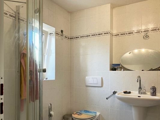 Tageslichtbad mit Dusche im Erdgeschoss