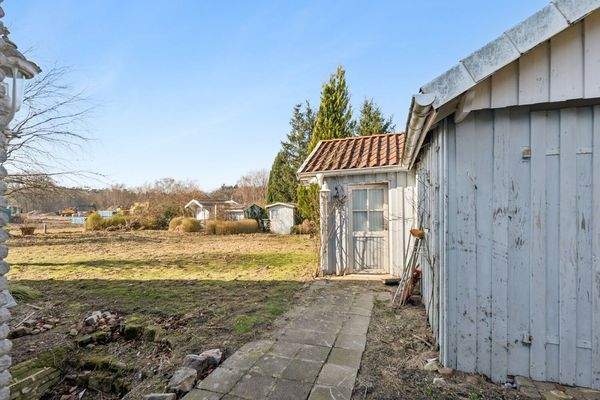 Blick in den Garten / Schuppen