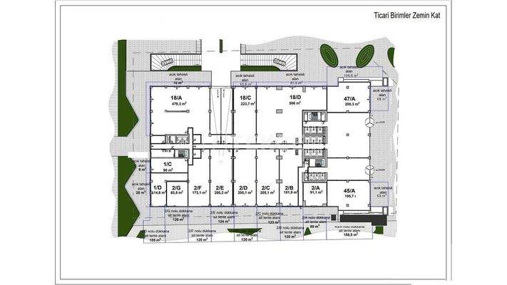 Commercial Properties in a Skyscraper on a Street in Izmir
