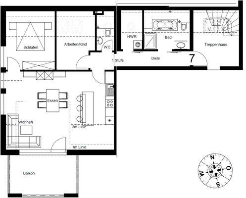 Dachgeschoss - WE 7 - links