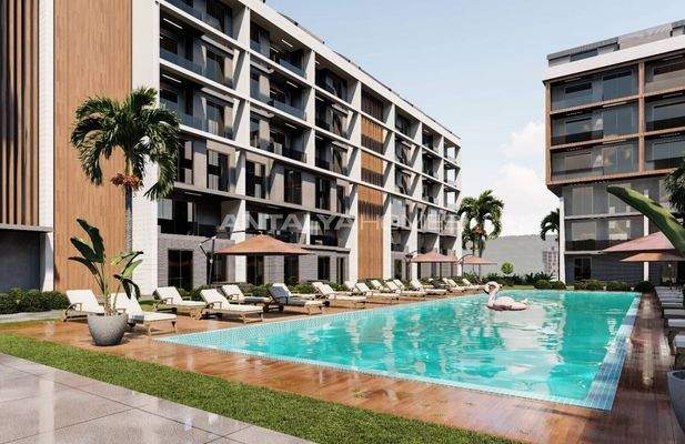 Stylish Apartments in a Complex with Pool in Antalya Konyaaltı