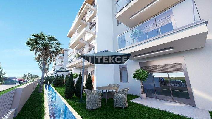 Flats in a Project with a Pool Near the Airport in Antalya