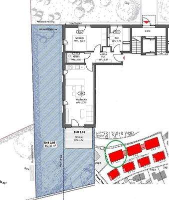EG W 3.01 2 ZI 66,03 qm mit SNR Gartenfläche