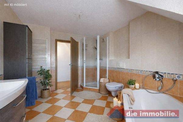 Familienbad – virtuell möbliert