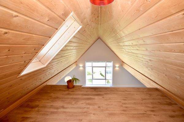 Schlafbereich im Spitzboden