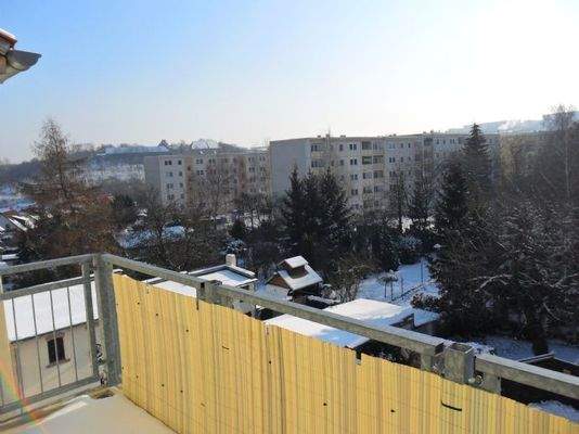 Balkonaussicht mit Blick bis Kloster Posa