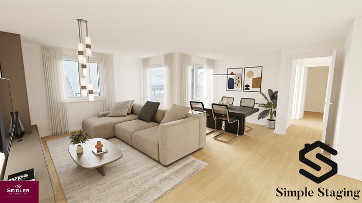 Virtual Staging - Wohn-/ Essbereich