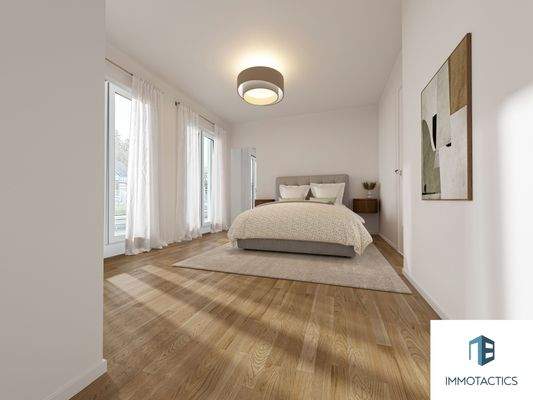 Schlafzimmer OG gestaged