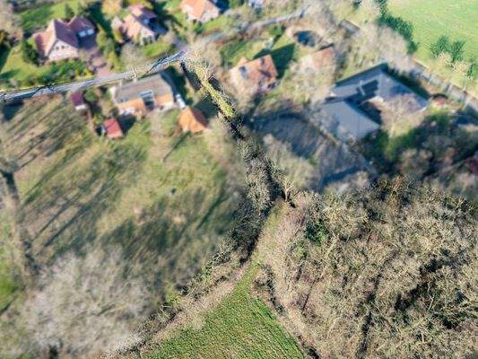 Blick auf das Grundstück