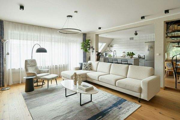 Wohnzimmer Obergeschoss illustriert