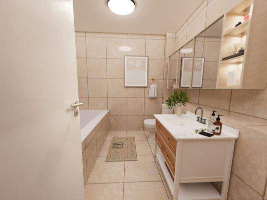 Badezimmer digital bearbeitet