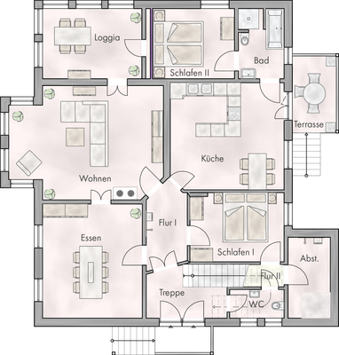 Grundriss Hochparterre