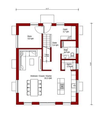 Planungsentwurf Grundriss EG