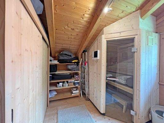 Abstellraum und neue KLAFS-Sauna