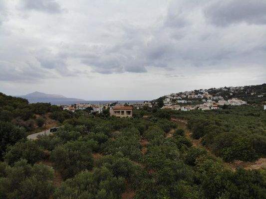 Kreta, Almyrida: Grundstück mit Baurechten und Meerblick zu verkaufen