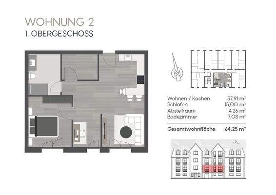 Einzelne Grundrisse 1 2