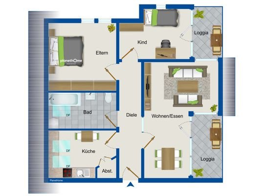 Grundriss Dachgeschosswohnung