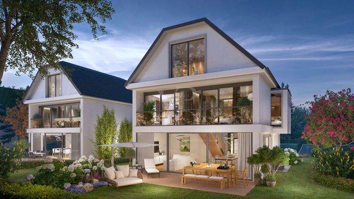 Perspektive Garten Dämmerung ( Visualisierung )