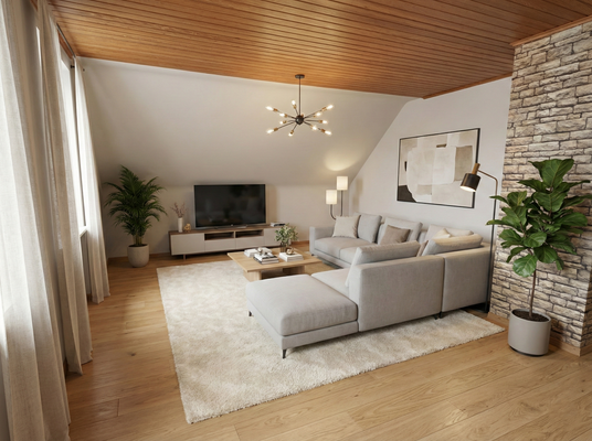 Wohnzimmer Obergeschoss (KI-Visualisierung)