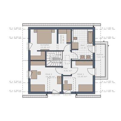 Grundriss Obergeschoss