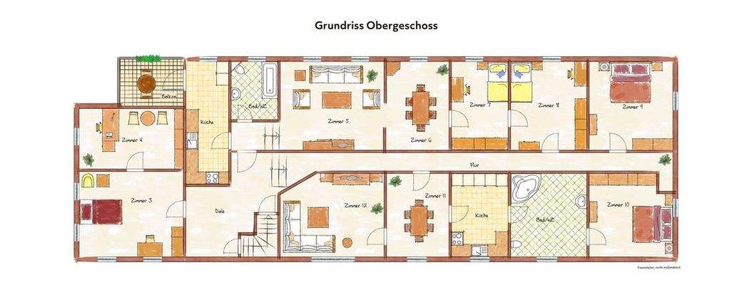 Grundriss OG mit beispielhafter Möblierung