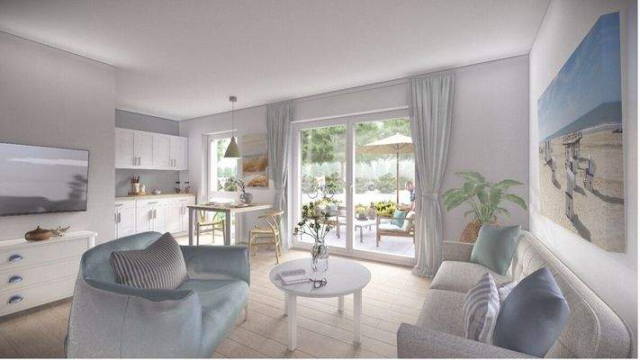 7. Impression Wohnzimmer mit Küche