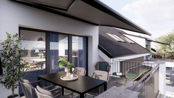 Dachterrasse - Visualisierung, Abweichungen möglich!