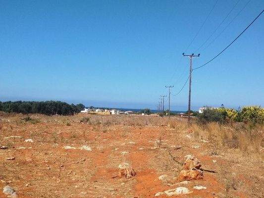 Kreta, Stavros: Grundstück zu verkaufen, nur wenige Meter vom Strand entfernt