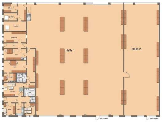 Grundriss Hallen