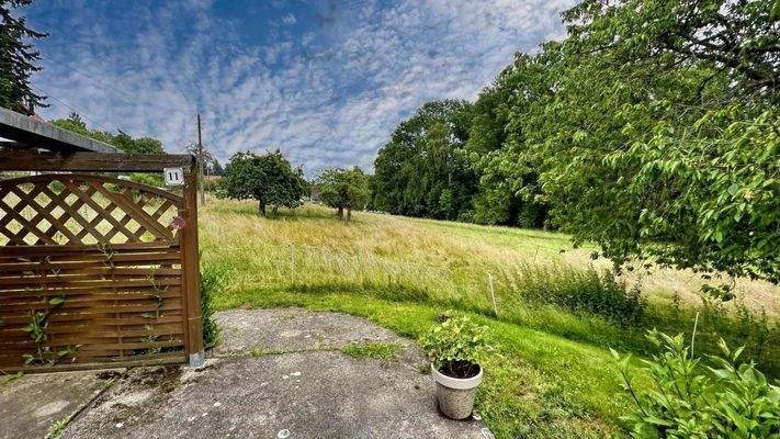 Blick vom Grundstück