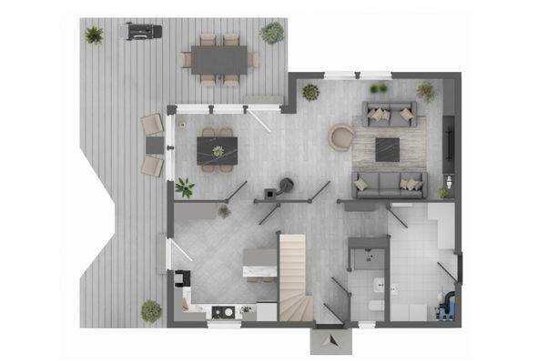 Grundriss Erdgeschoss (3D)