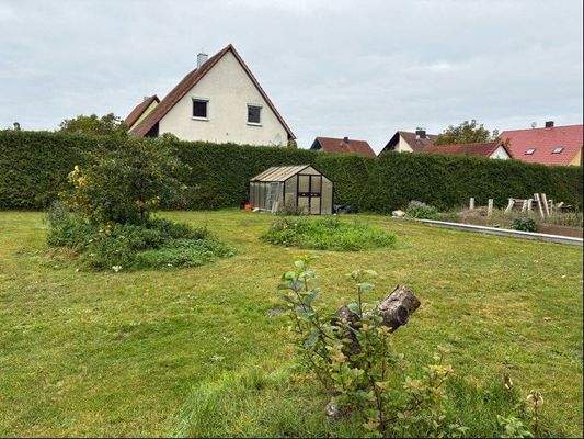 Blick auf das Grundstück