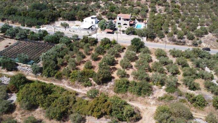Kreta, Almyrida: Schönes Grundstück mit Baugenehmigung zu verkaufen