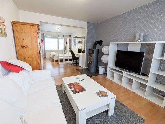 Wohnzimmer mit Kaminofen