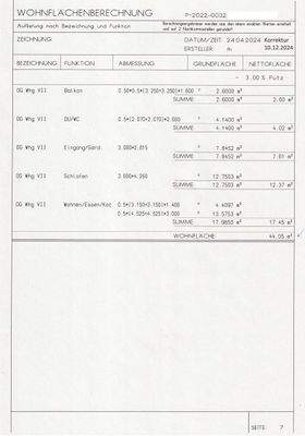Wohnflächenberechnung
